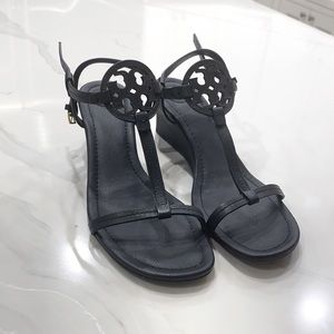 Tory Burch Miller Wedge, Navy Blue